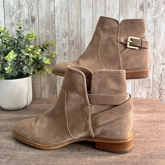 Michael Kors Suede Buckle Boots - Picture 2 of 5
